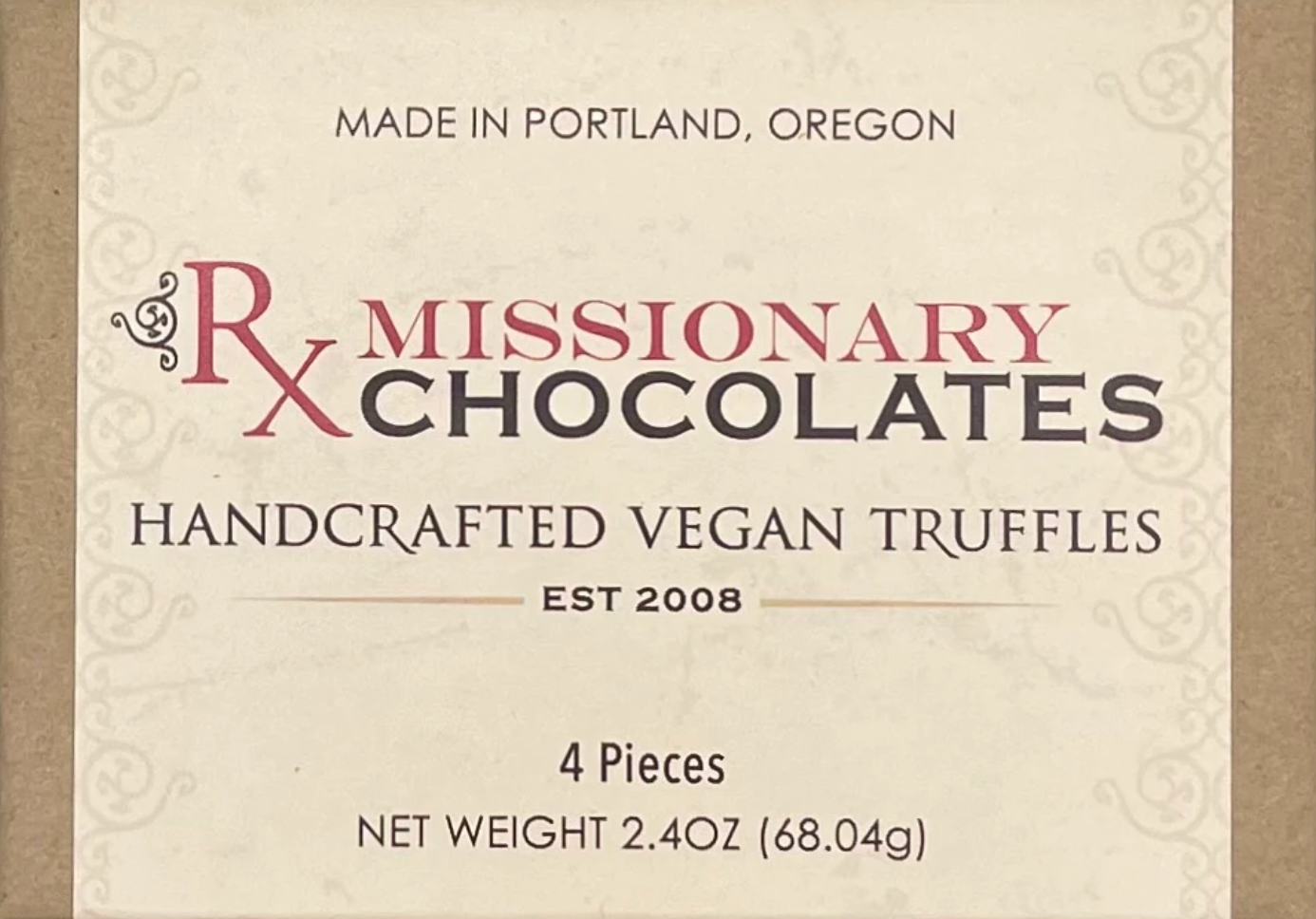 Missionary Chocolate Truffles (4-pc box)